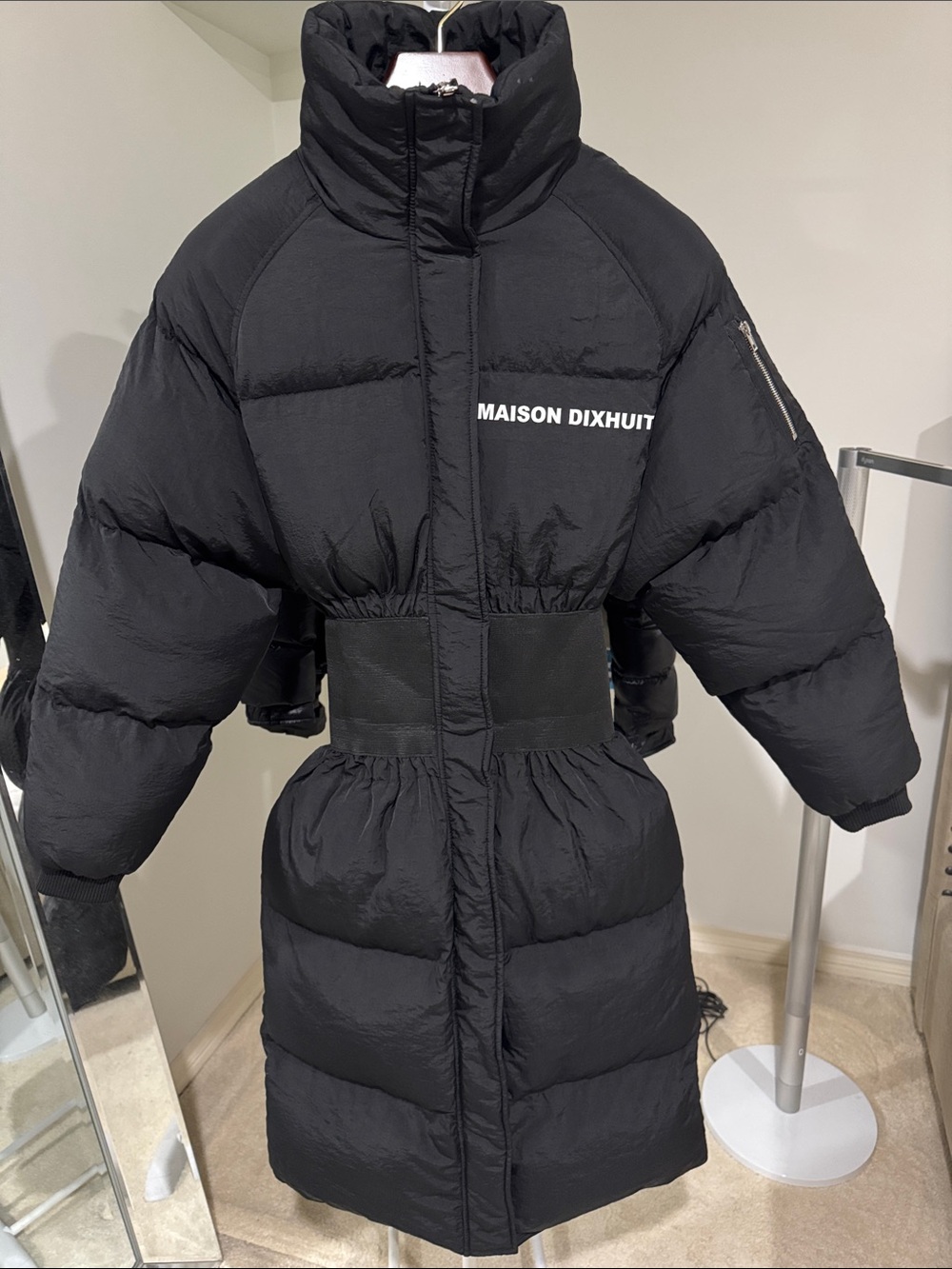 Maison Dixhuit Black Quilted Puffer Coat